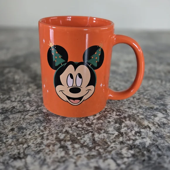 Christmas Disney Mickey Mouse Orange Mug - Picture 2 of 6